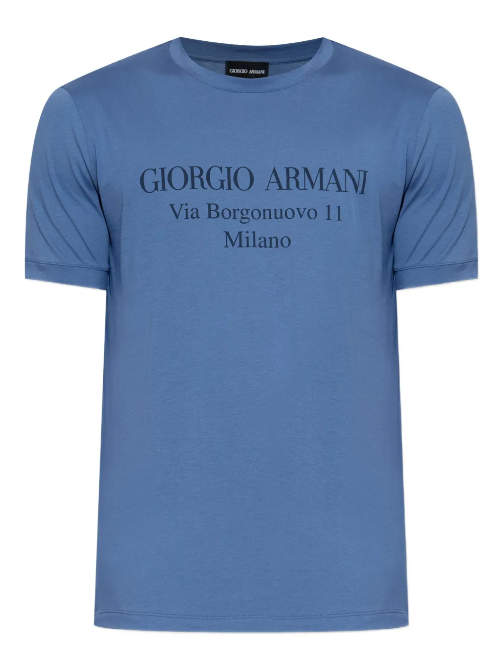Giorgio Armani logo-print cotton T-shirt - ブルー Giorgio Armani logo-print cotton T-shirt - ブルー