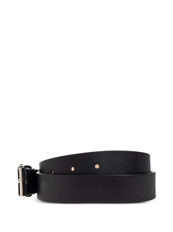 DSQUARED2 スクエアバックル レザーベルト | ブラック | FARFETCH JP