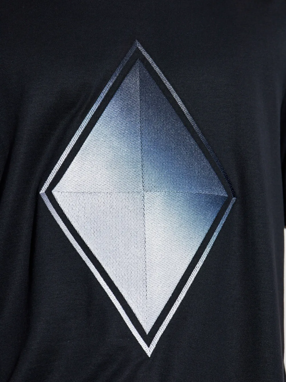 Emporio Armani T-shirt met diamantprint Blauw