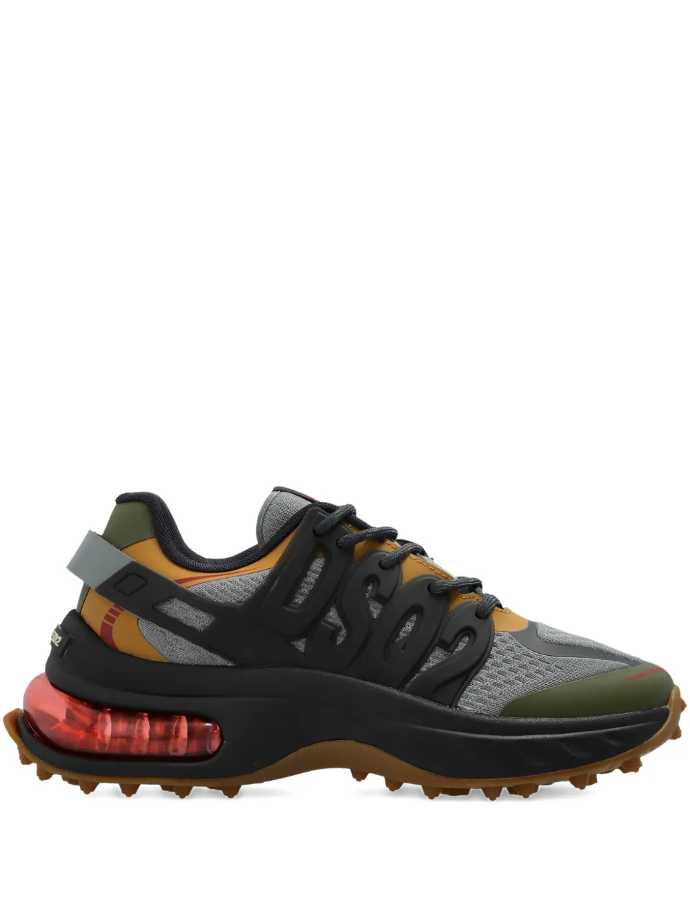 DSQUARED2 lace-up panelled low-top sneakers Zwart