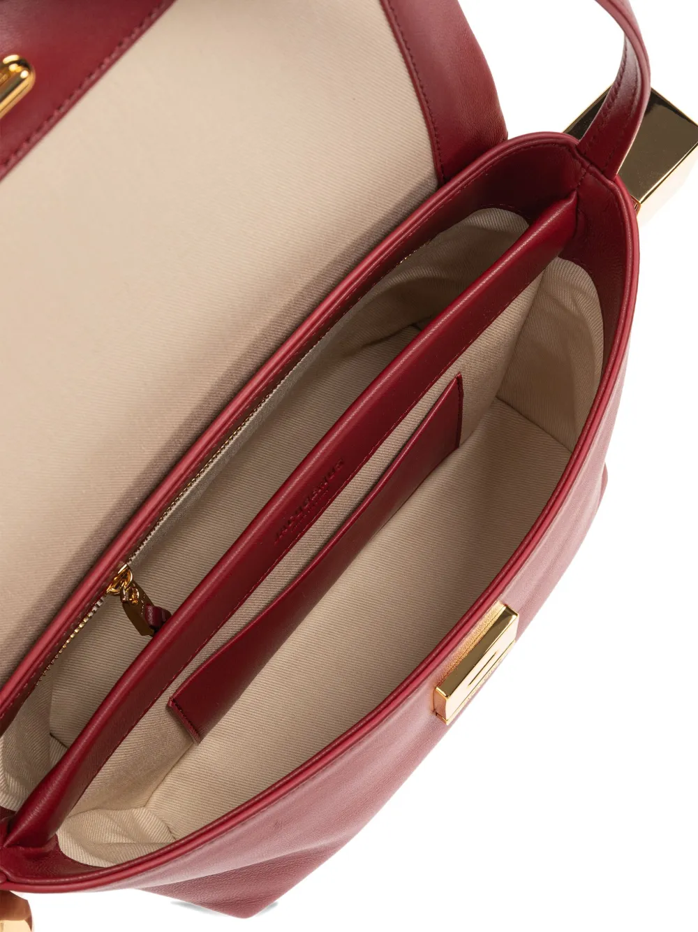 Jacquemus Small Le Rond Carré Shoulder Bag In Red