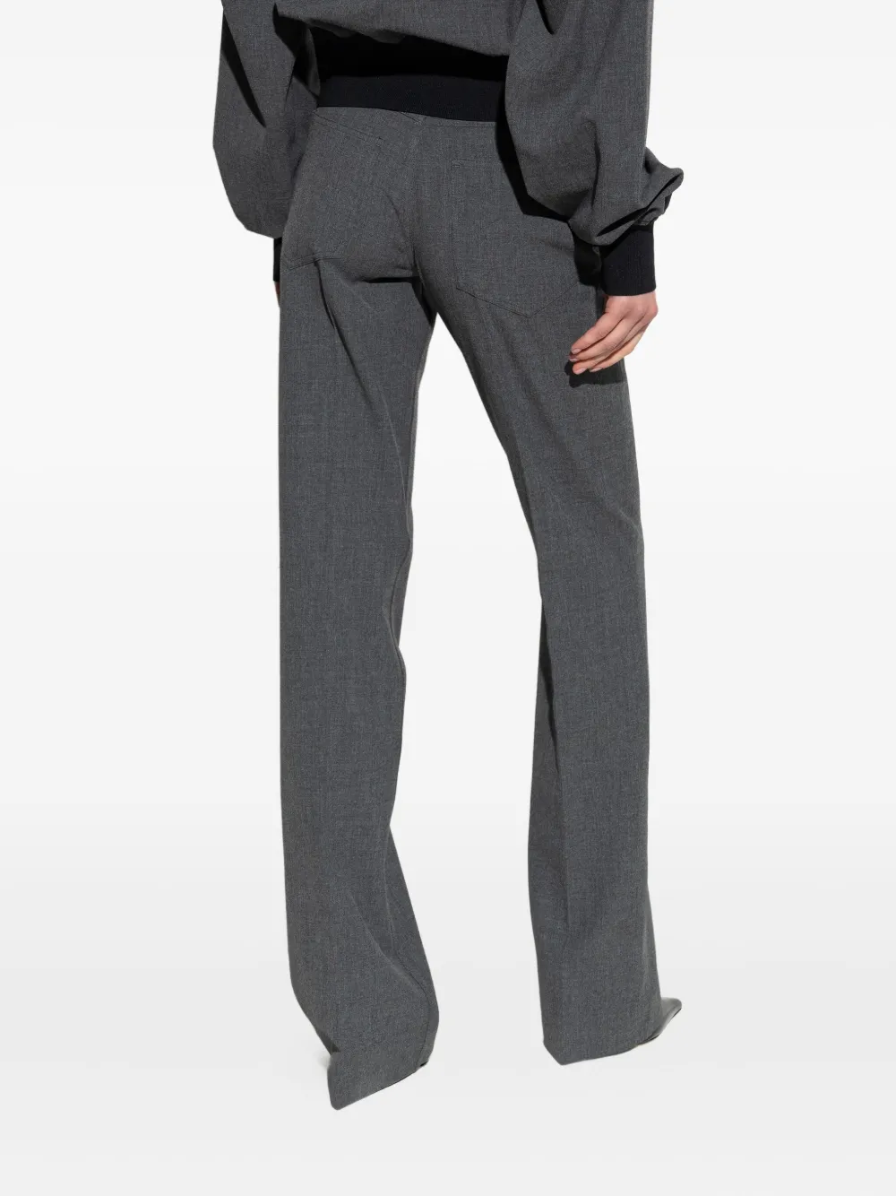 The Attico Broek met knoopsluiting Grijs