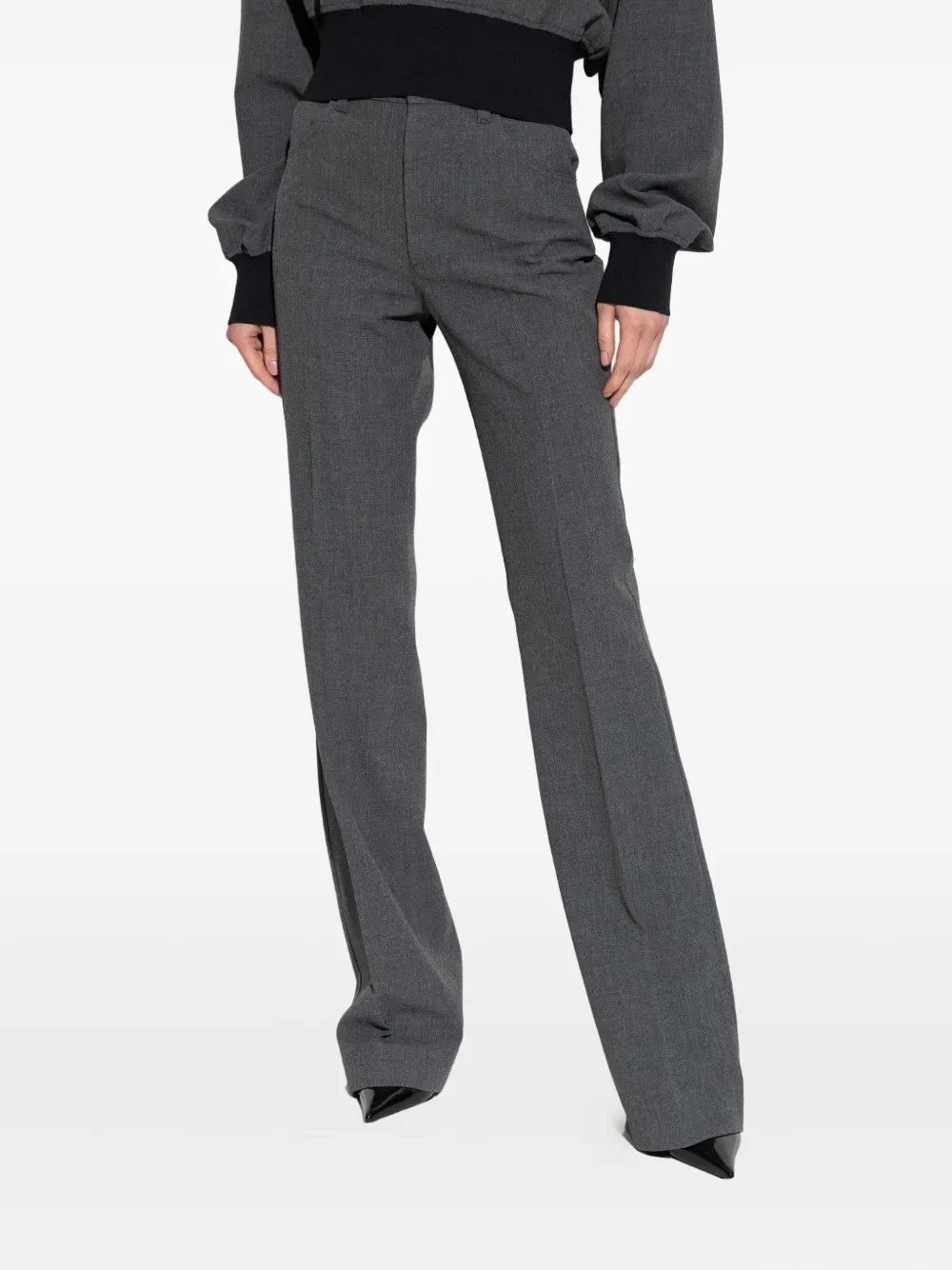 The Attico Broek met knoopsluiting Grijs