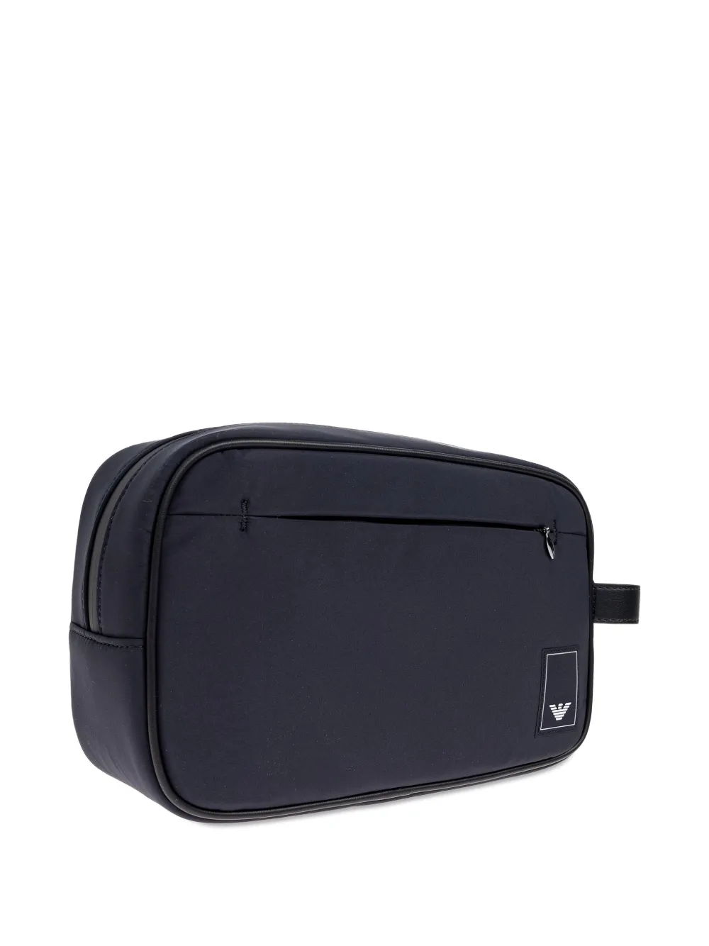 Emporio Armani Clutch met logopatch en voorzak Blauw