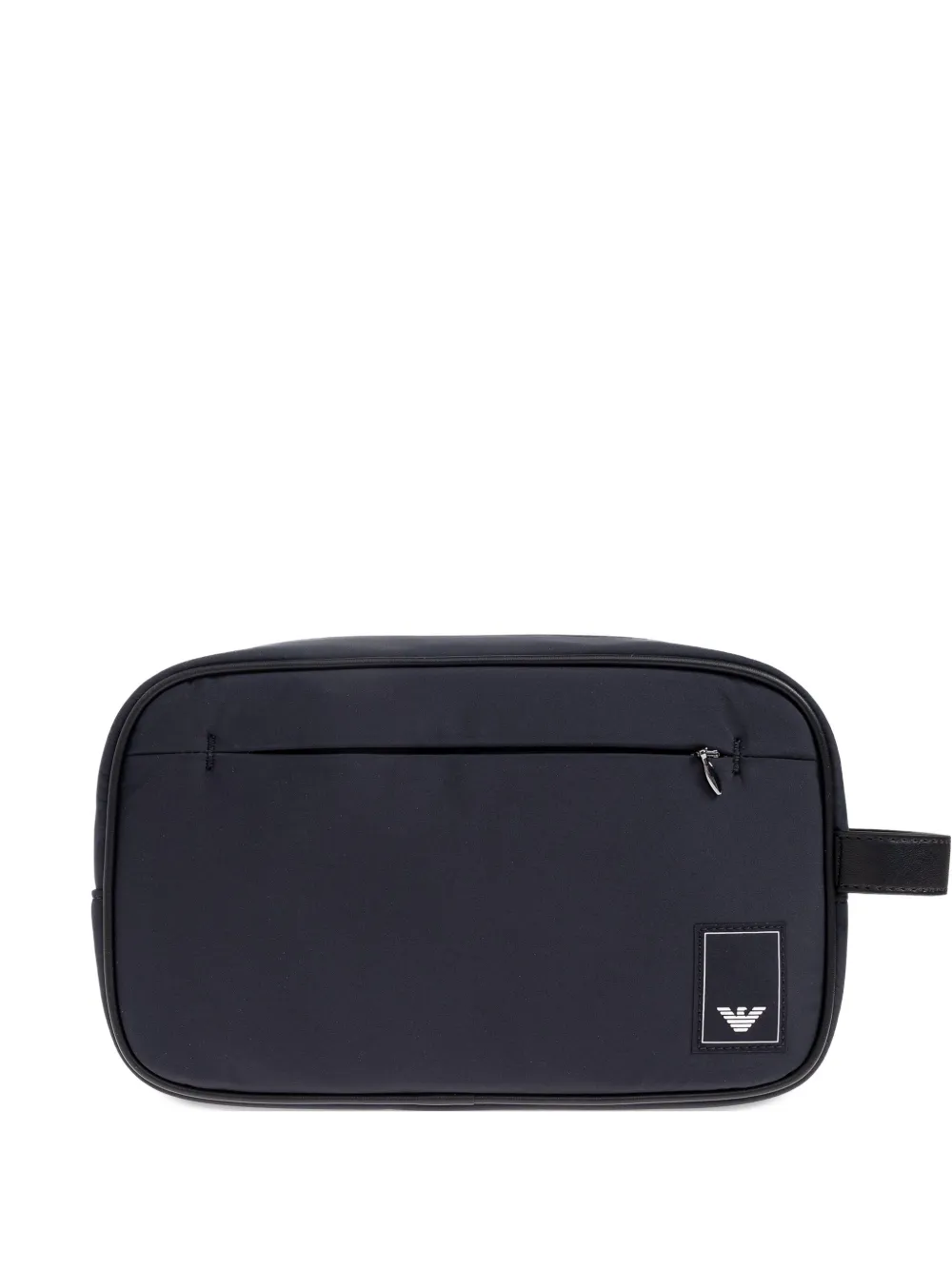 Emporio Armani Clutch met logopatch en voorzak Blauw