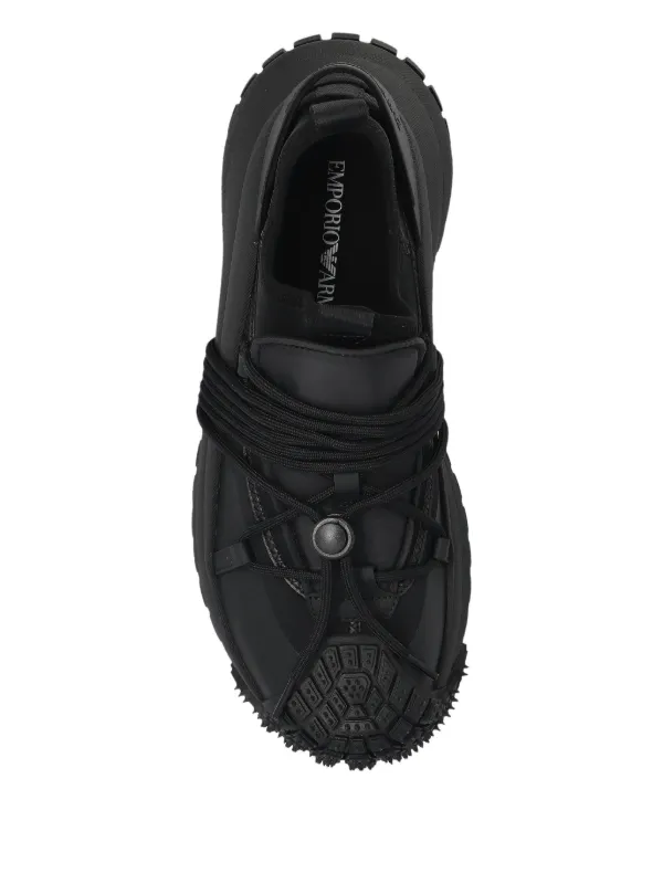 archive Emporio Armani ダービーシューズ スタッズ Emporio Armani スタッズ スニーカー | ブラック | FARFETCH JP