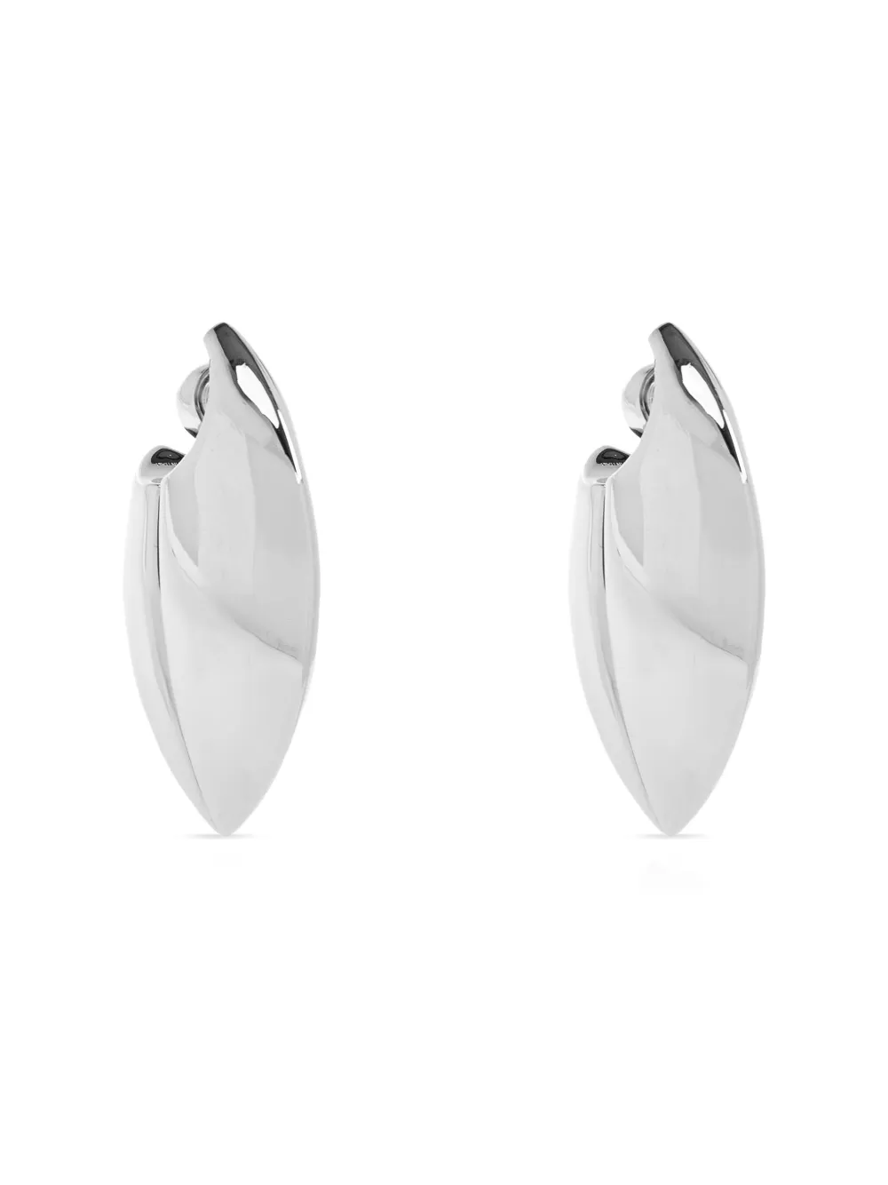  Givenchy Pendientes Cocoon Con Forma Curva - Plateado 