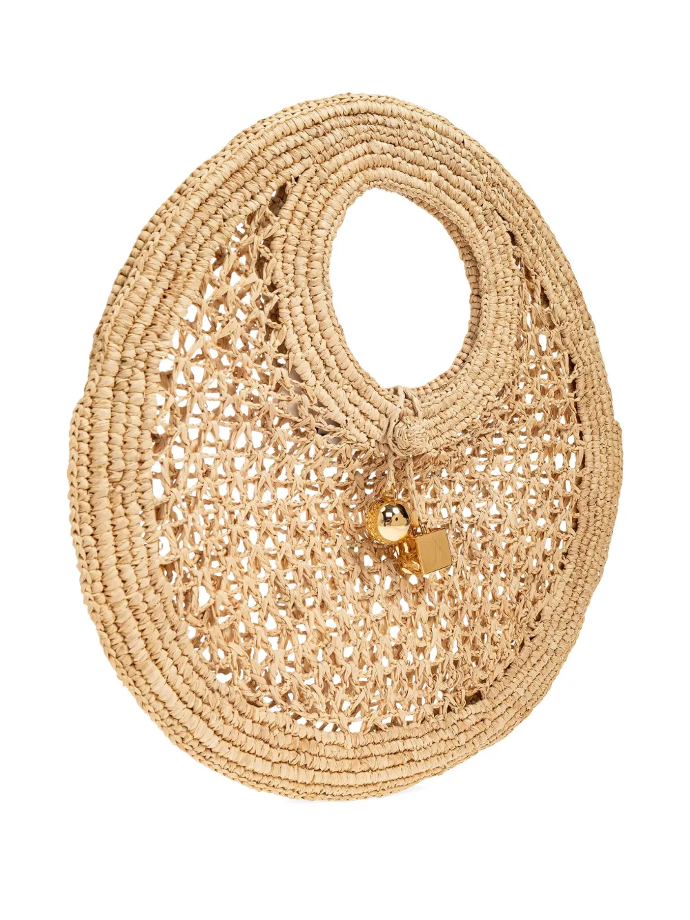 Jacquemus Le Spiaggia medium ronde tas Beige