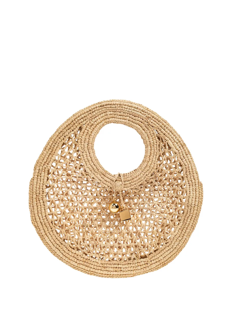 Jacquemus Le Spiaggia medium ronde tas Beige
