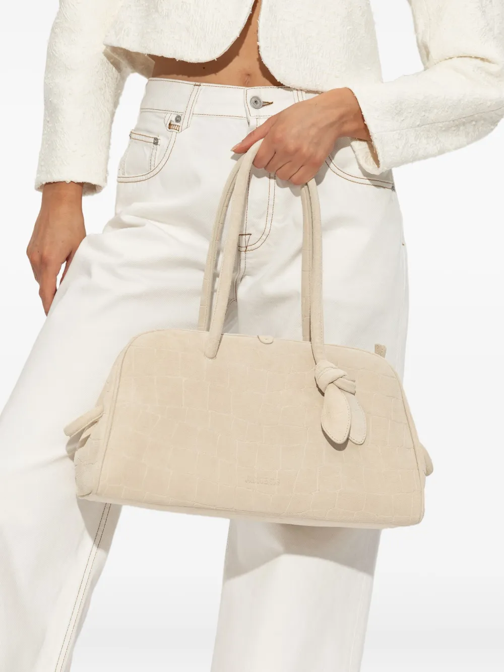 Jacquemus The Turismo leather top-handle tote bag Beige