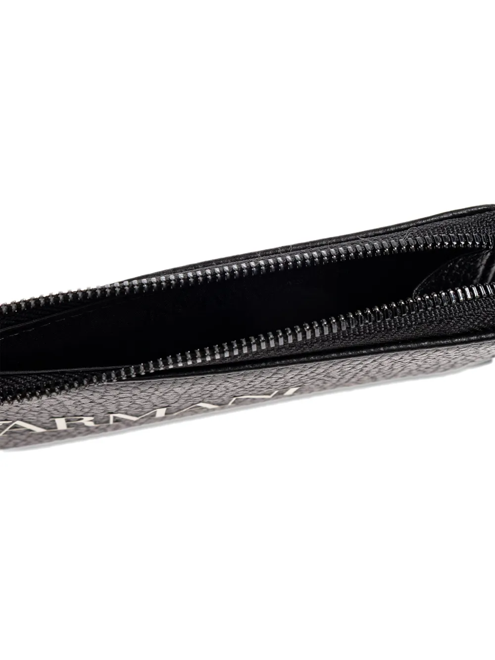 Emporio Armani Logo-plaque Zip-around Cardholder In Black