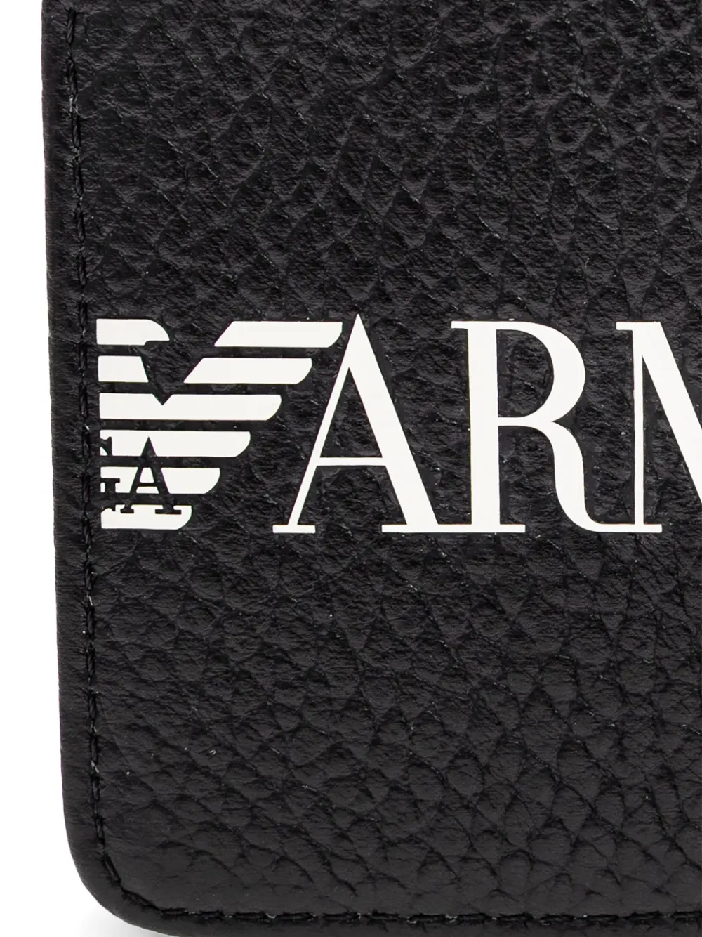 Emporio Armani Logo-plaque Zip-around Cardholder In Black