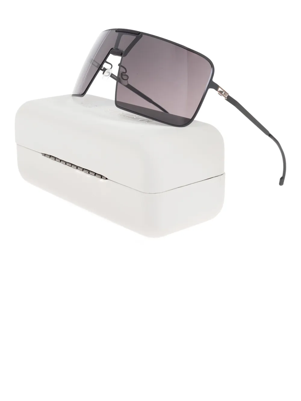 Mykita Zonnebril met schild montuur Zwart