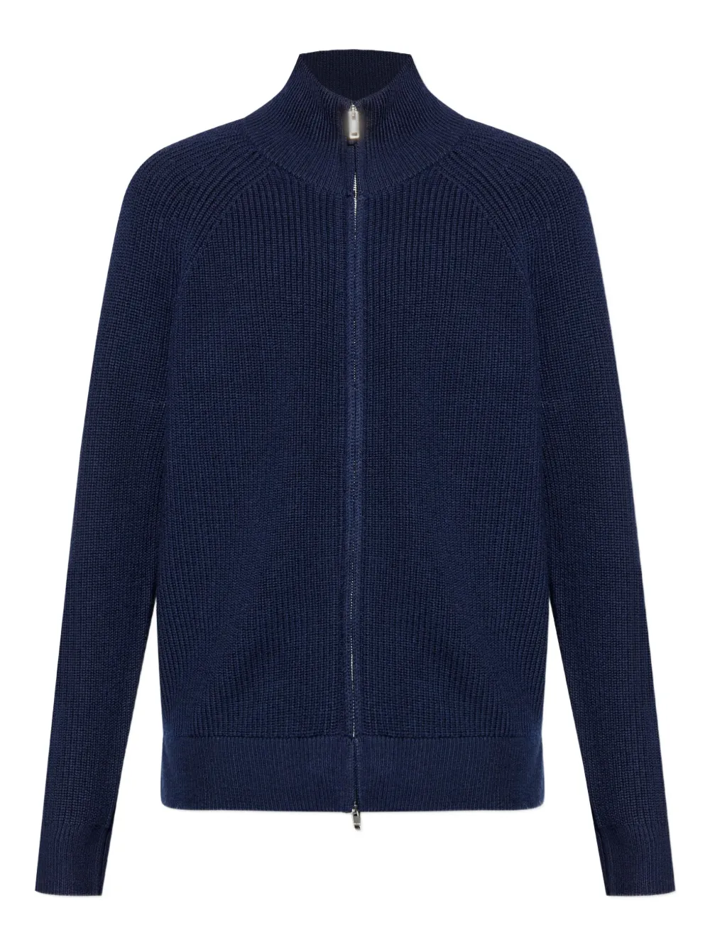 Isabel Marant Ribbed Zip-up Cardigan In Blue