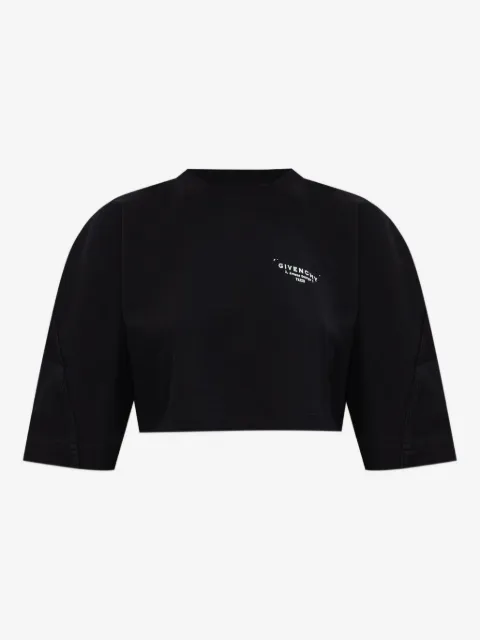 Givenchy top corto con logo estampado
