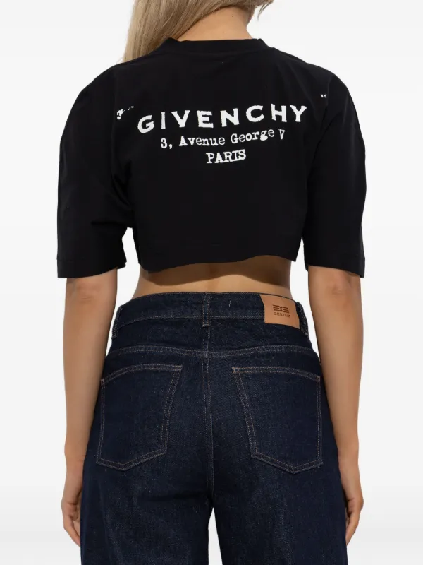 Givenchy logo-print Cropped Top | Black | FARFETCH