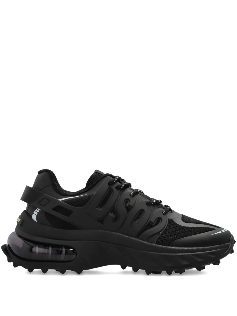 DSQUARED2 lace-up panelled low-top sneakers Zwart