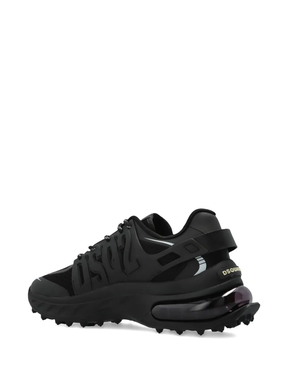 DSQUARED2 lace-up panelled low-top sneakers Zwart