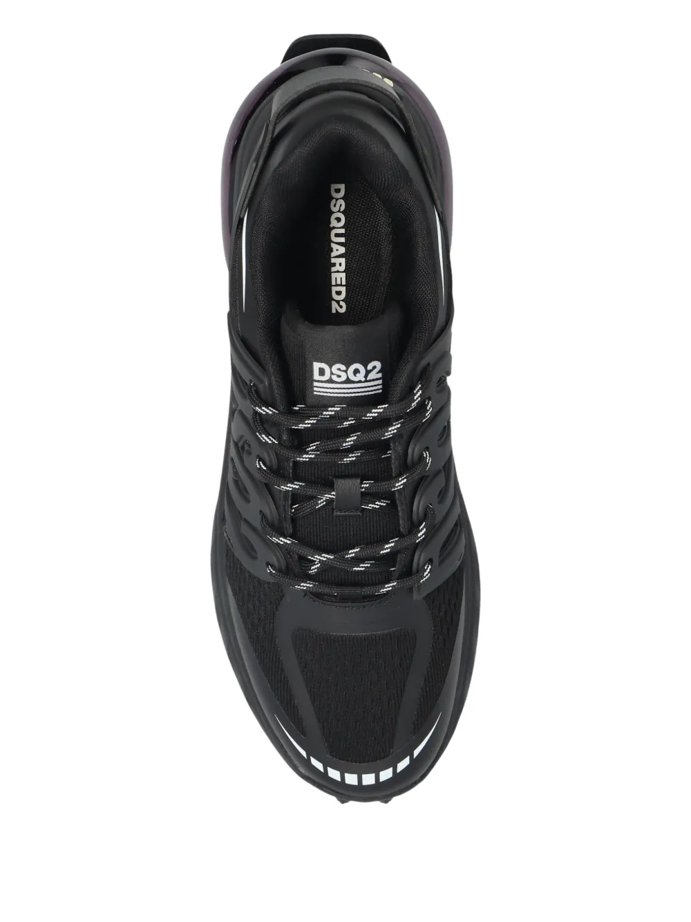 DSQUARED2 lace-up panelled low-top sneakers Zwart