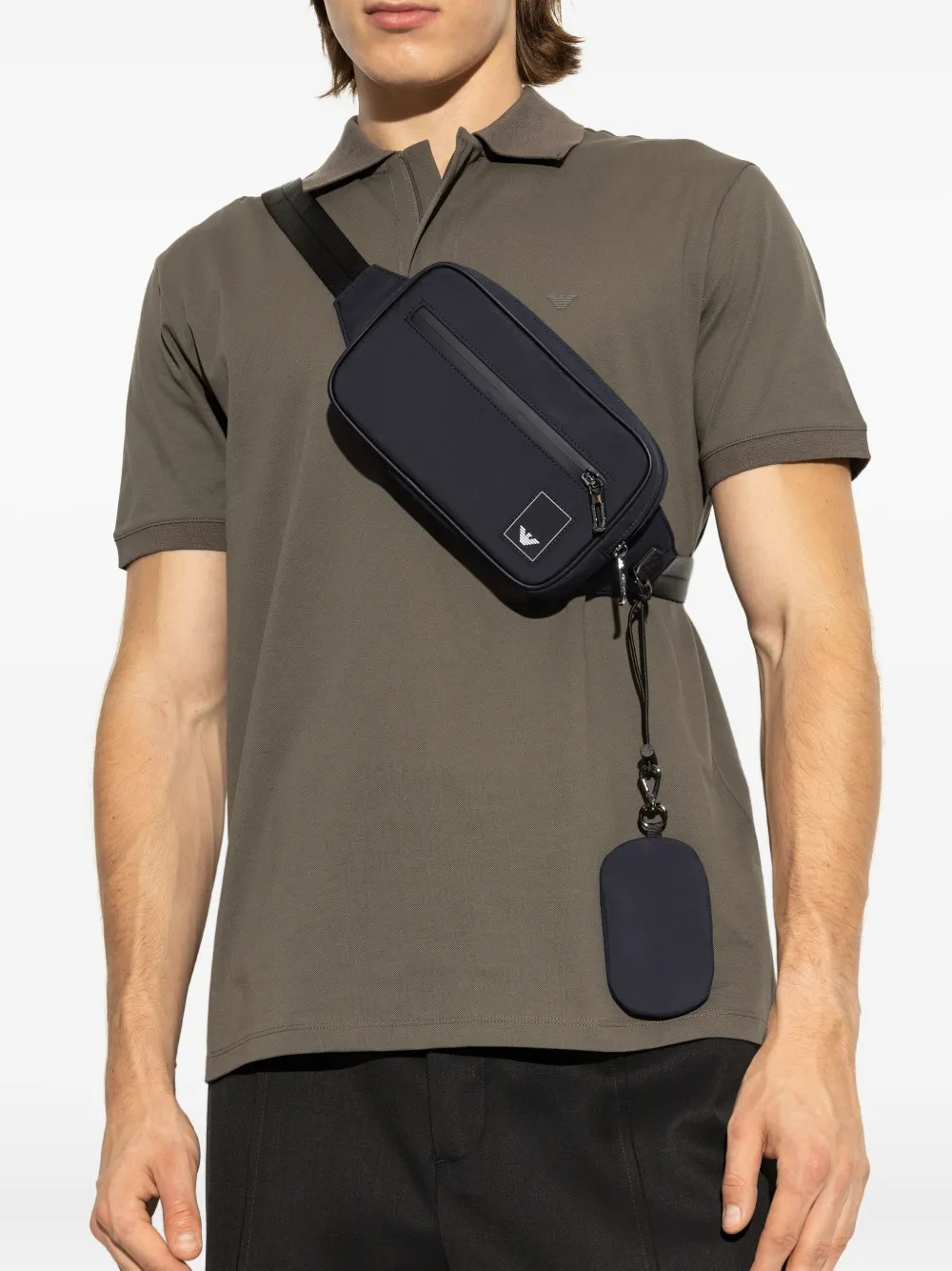 Emporio Armani Afneembare rugzak met ritssluiting Zwart