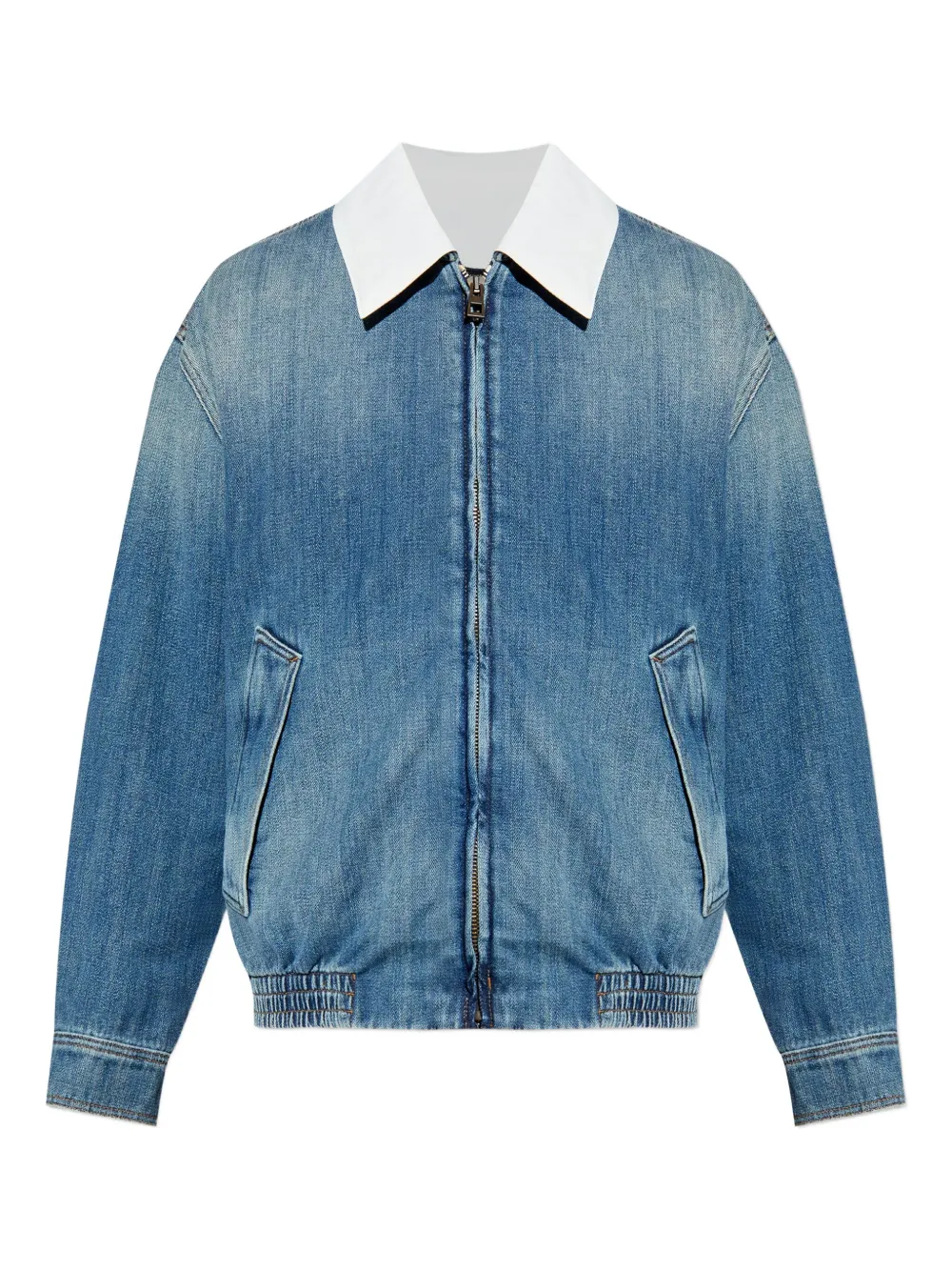 LOEWE Denim jack met contrasterende kraag Blauw