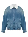 LOEWE contrast-collar denim jacket - Blue