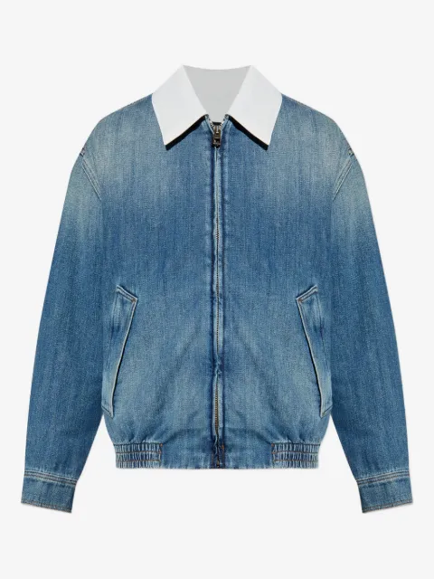LOEWE contrast-collar denim jacket