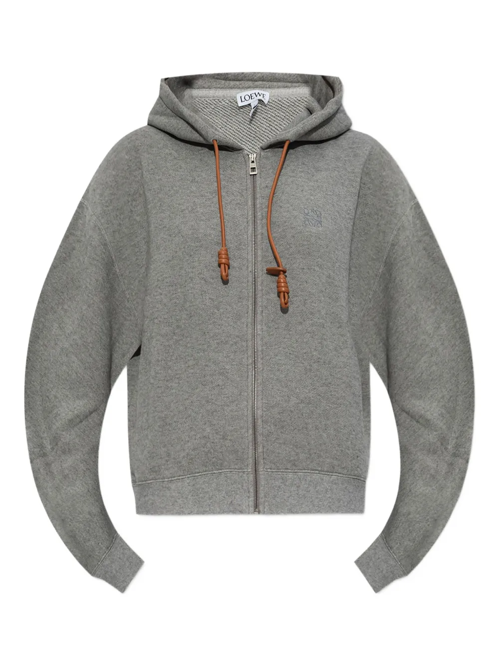 LOEWE hooded zip-up sweatshirt Grijs