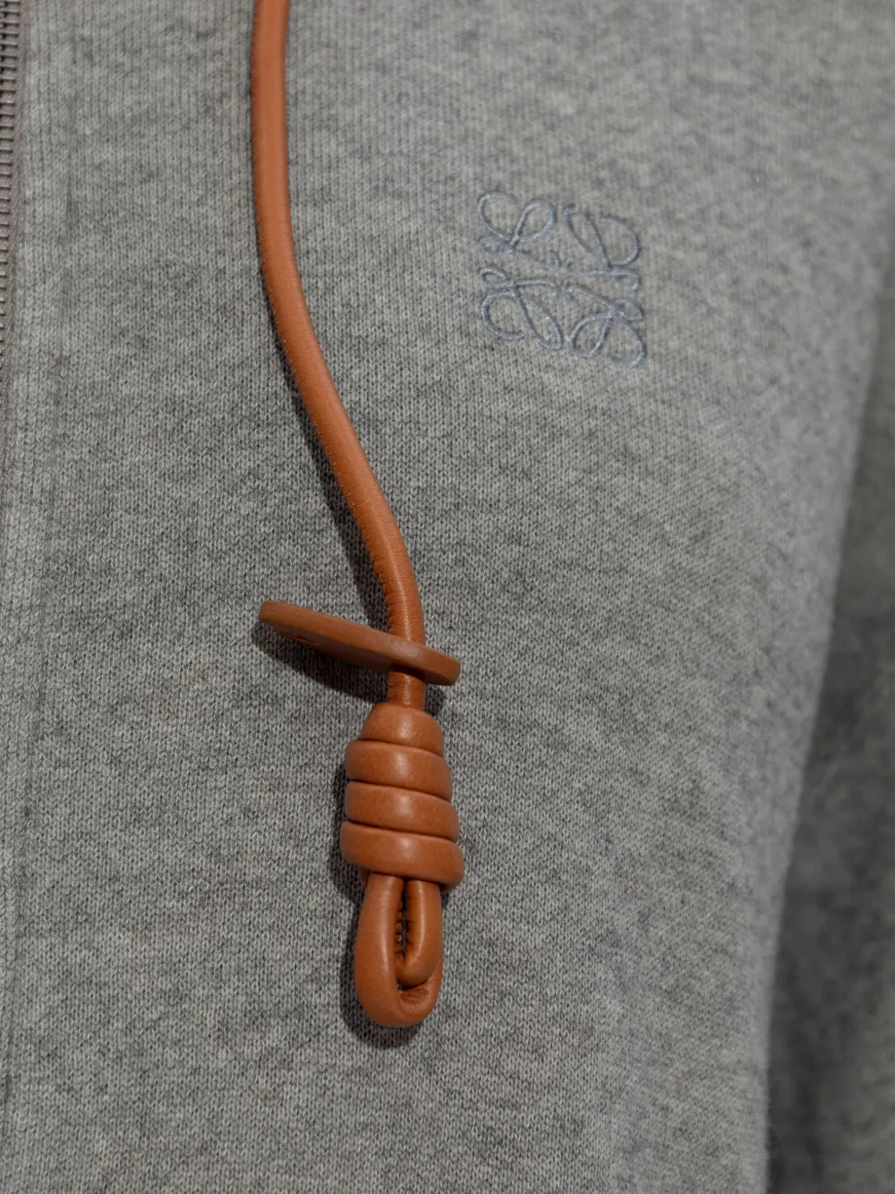 LOEWE hooded zip-up sweatshirt Grijs