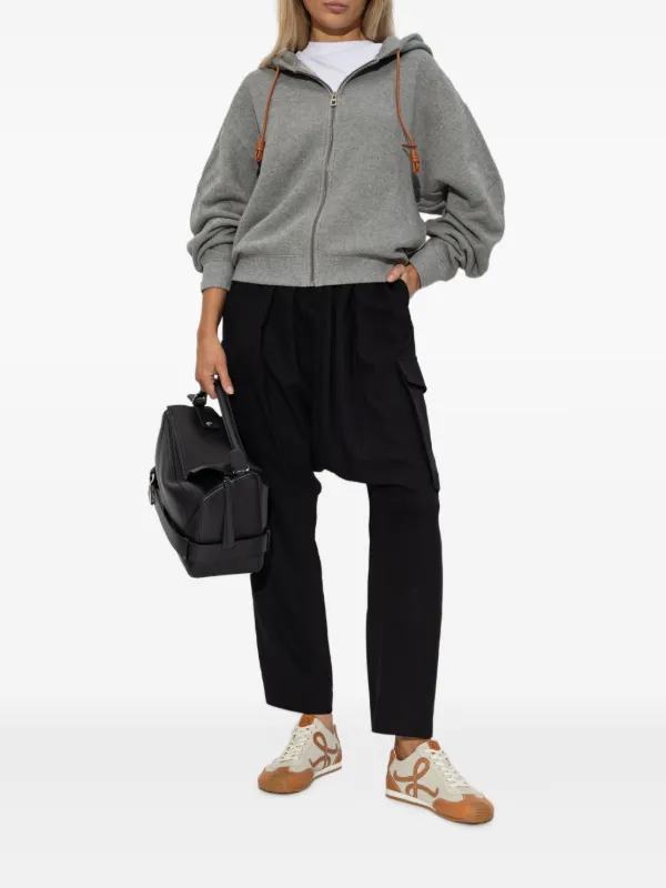 LOEWE Hooded zip-up Sweatshirt | Grey | FARFETCH