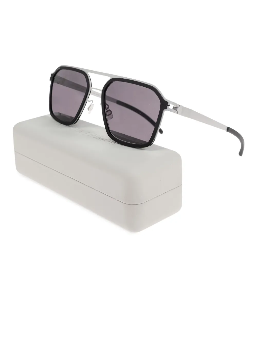 Mykita Zonnebril met vierkant montuur Zwart