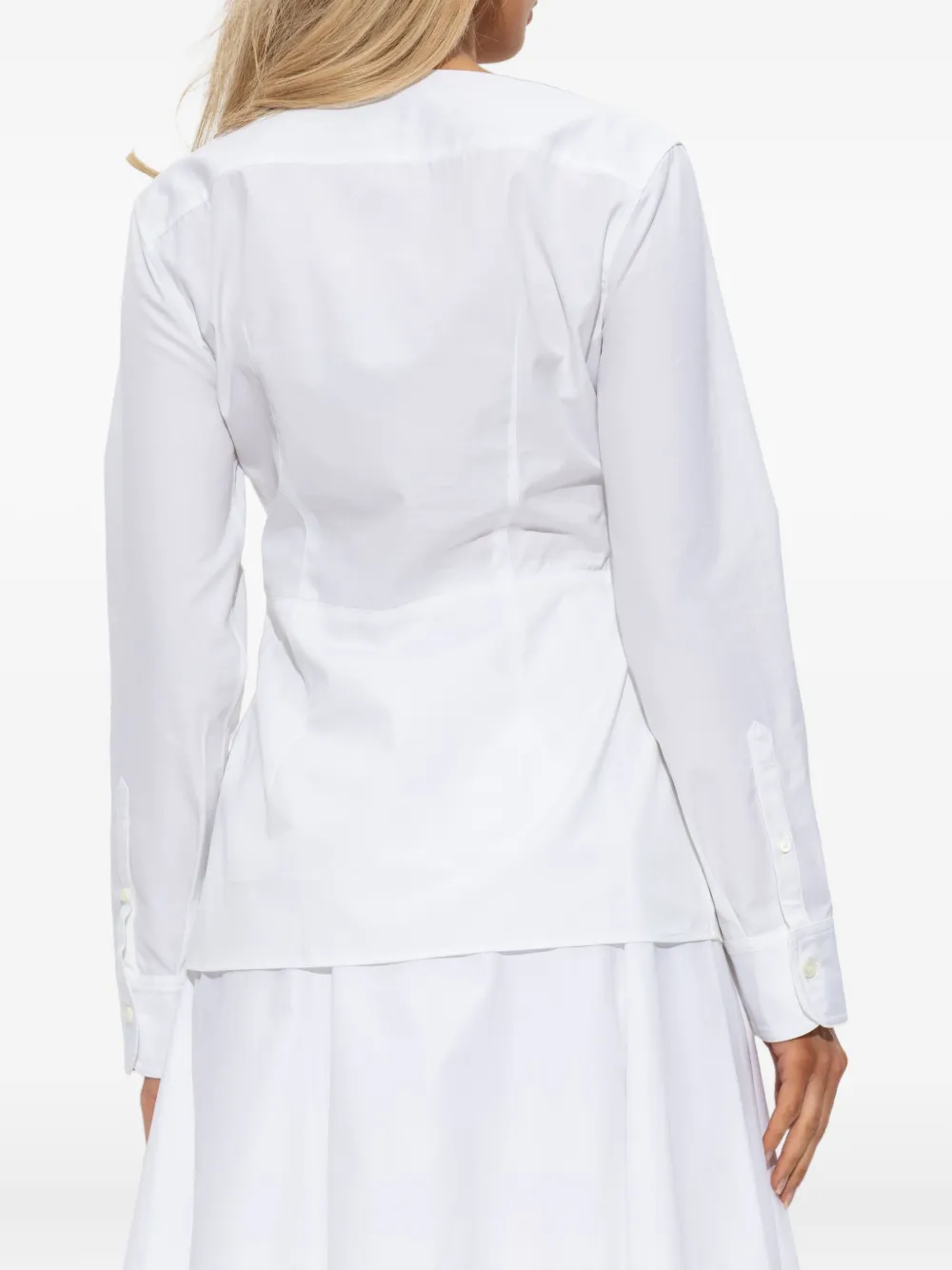 Jacquemus Button-front Long-sleeve Blouse In White