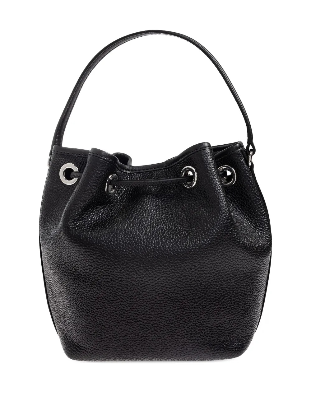 Michael Michael Kors Drawstring Leather Bucket Bag In Black