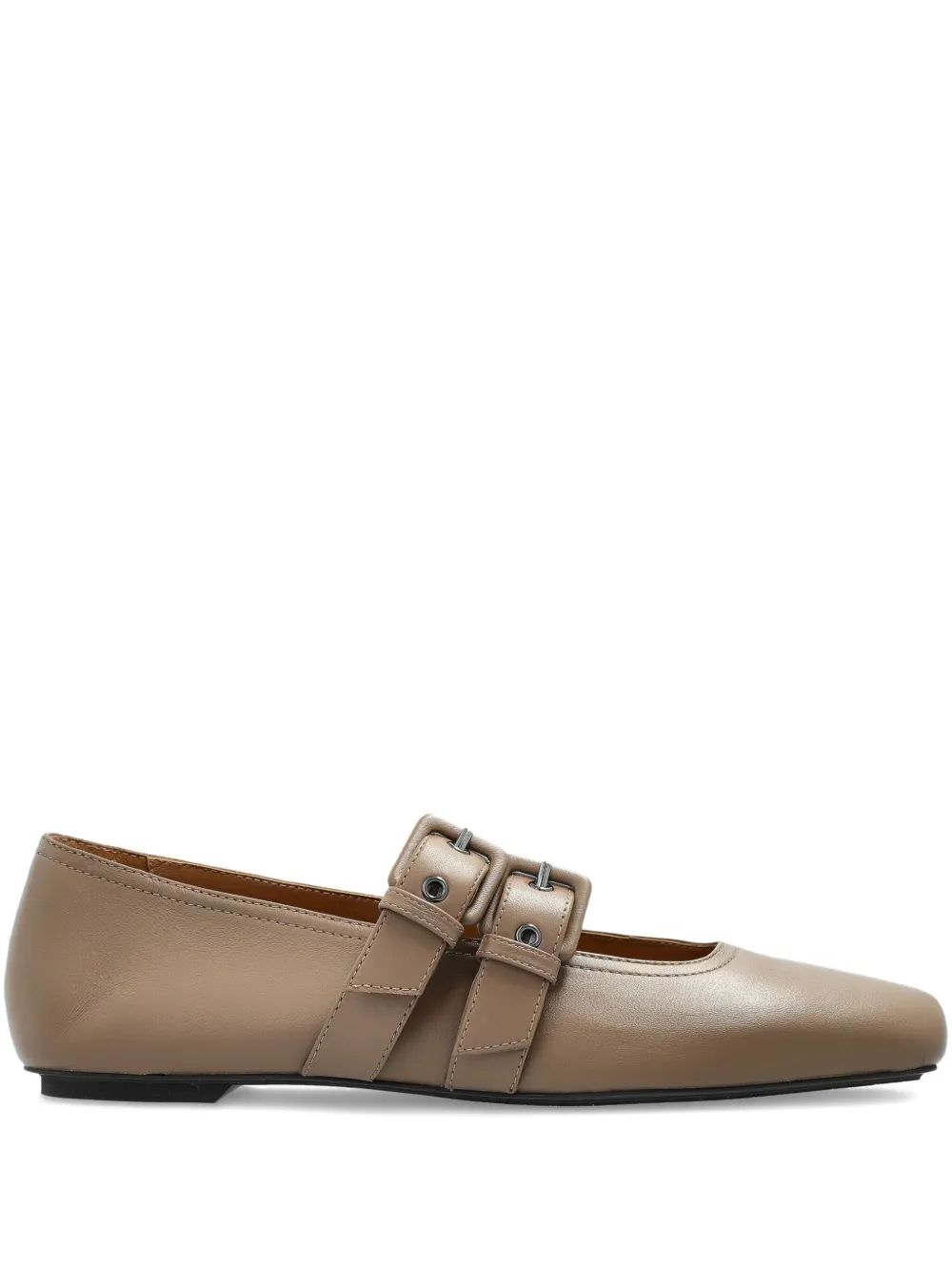 Emporio Armani double-buckle ballet flats Bruin