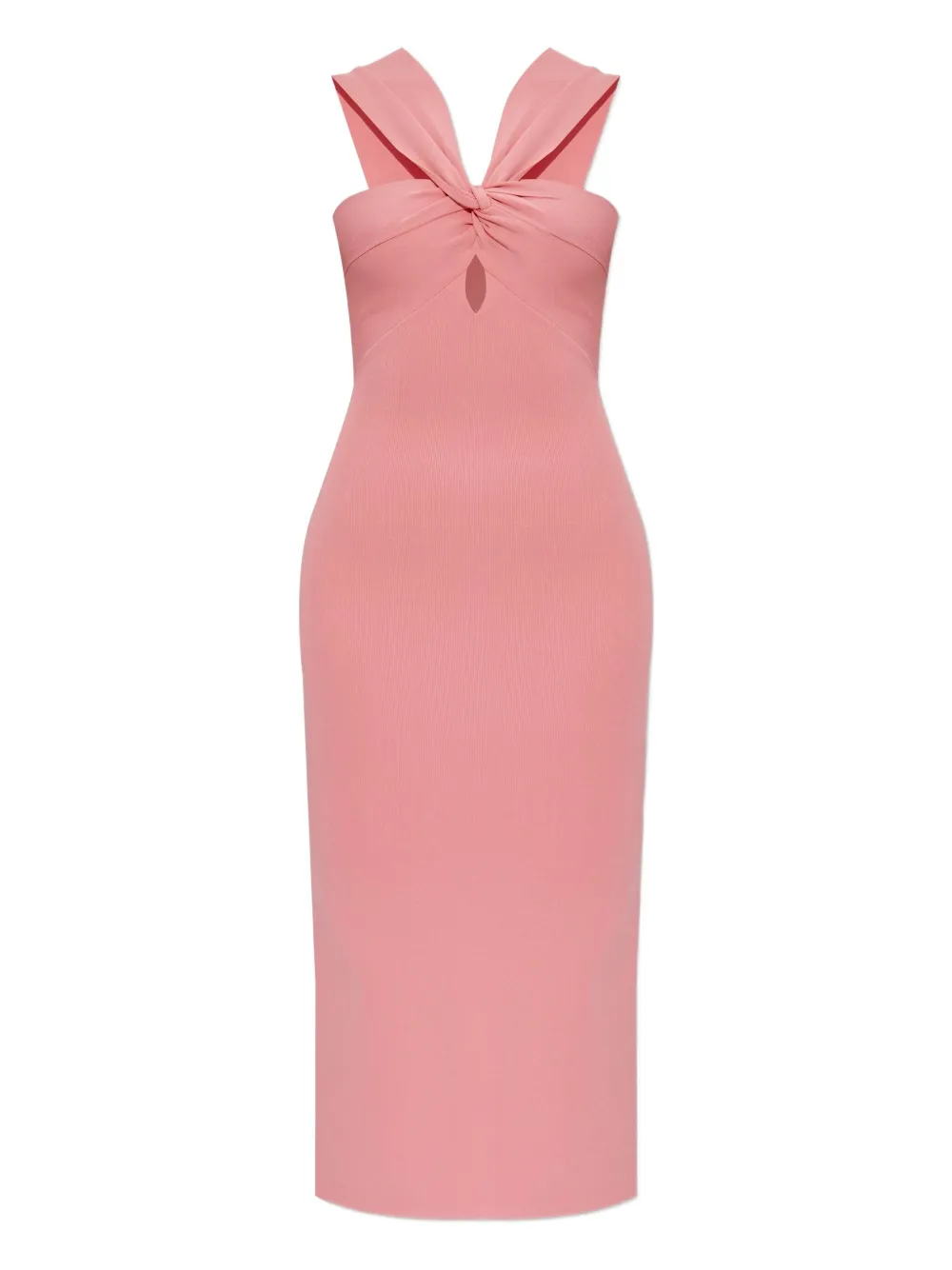 Cult Gaia Dawnette twist-neck midi dress Roze