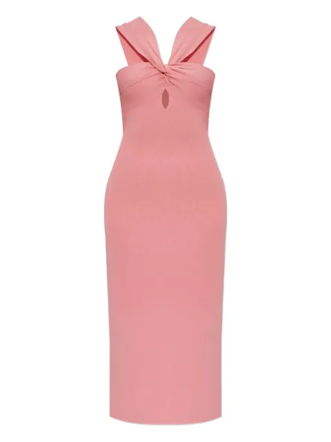 Cult Gaia Dawnette twist-neck midi dress