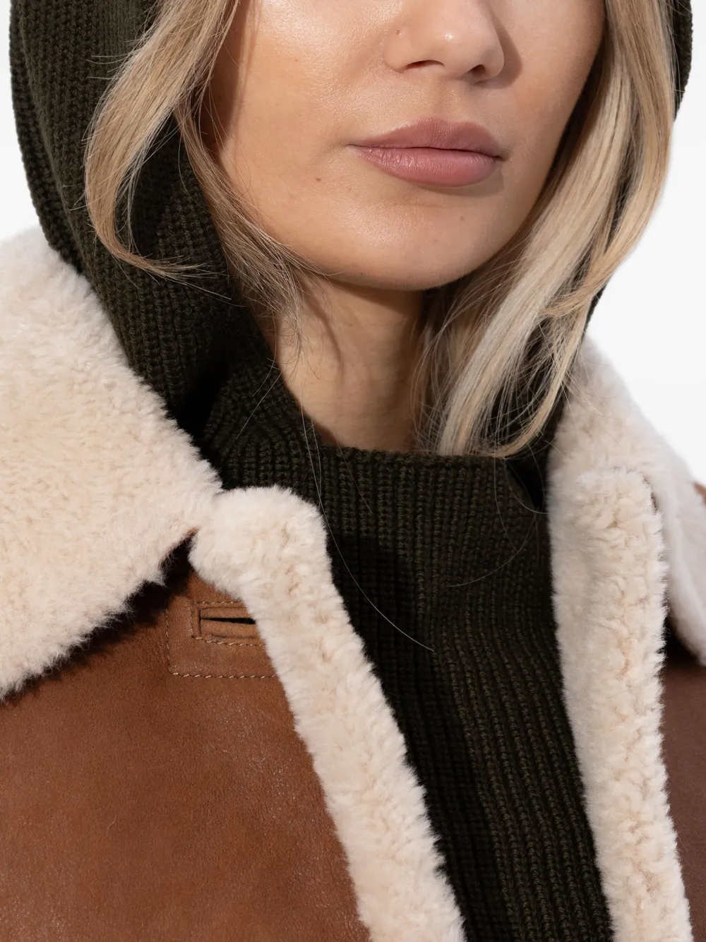 Isabel Marant Hooded Ribbed Wool Scarf In Green