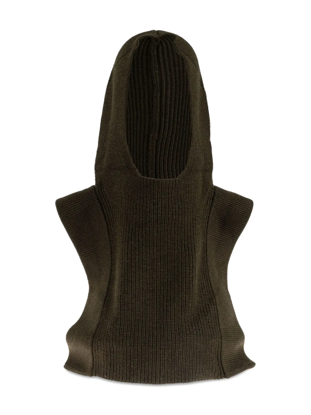 Isabel Marant Hooded Ribbed Wool Scarf In Green