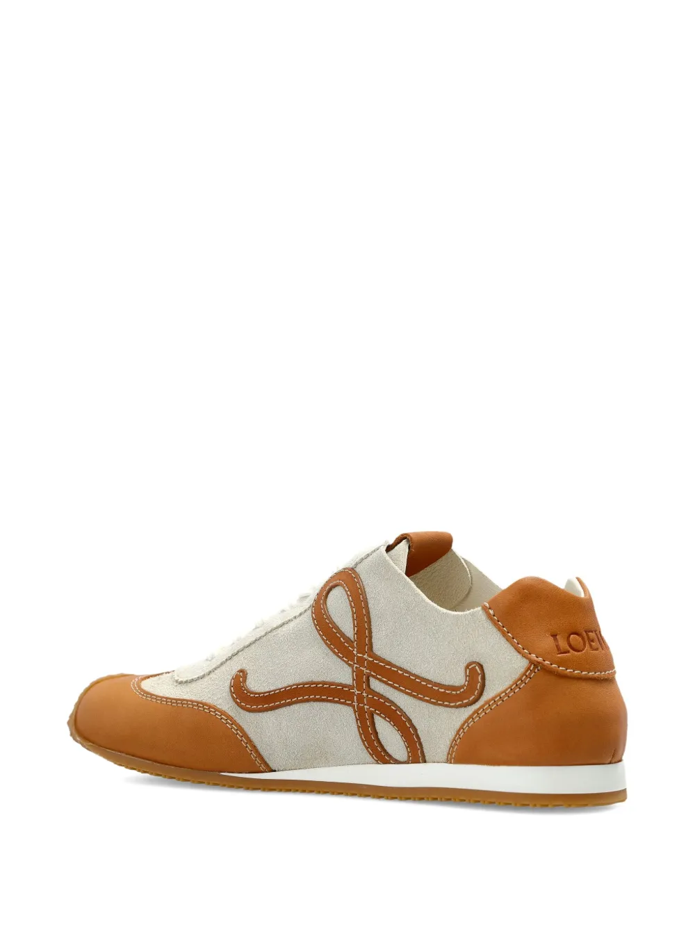 Loewe Ballet Runner 2.0 Leather Logo Sneakers In White
