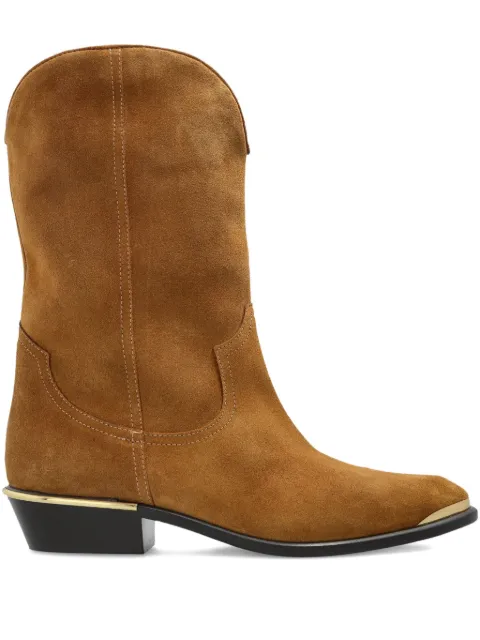 ISABEL MARANT metallic-toe slip-on cowboy boots