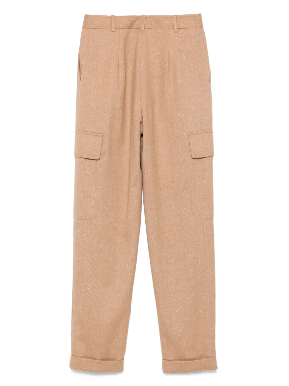Eleventy Broek met cargo zak en cuffs Beige