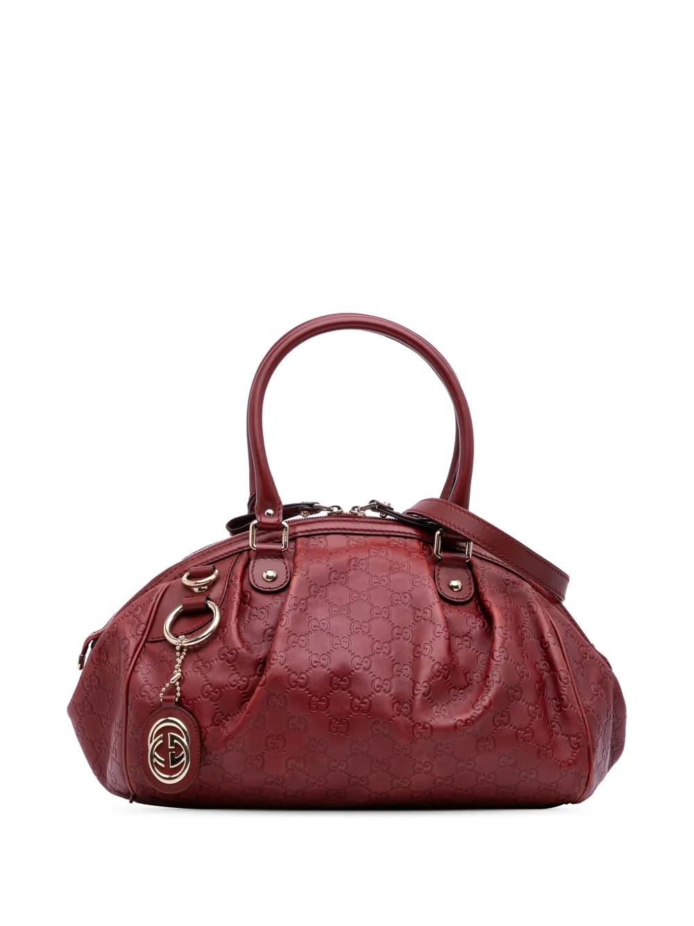 Pre-owned Gucci 2016-2025 Ssima Sukey Satchel In Red
