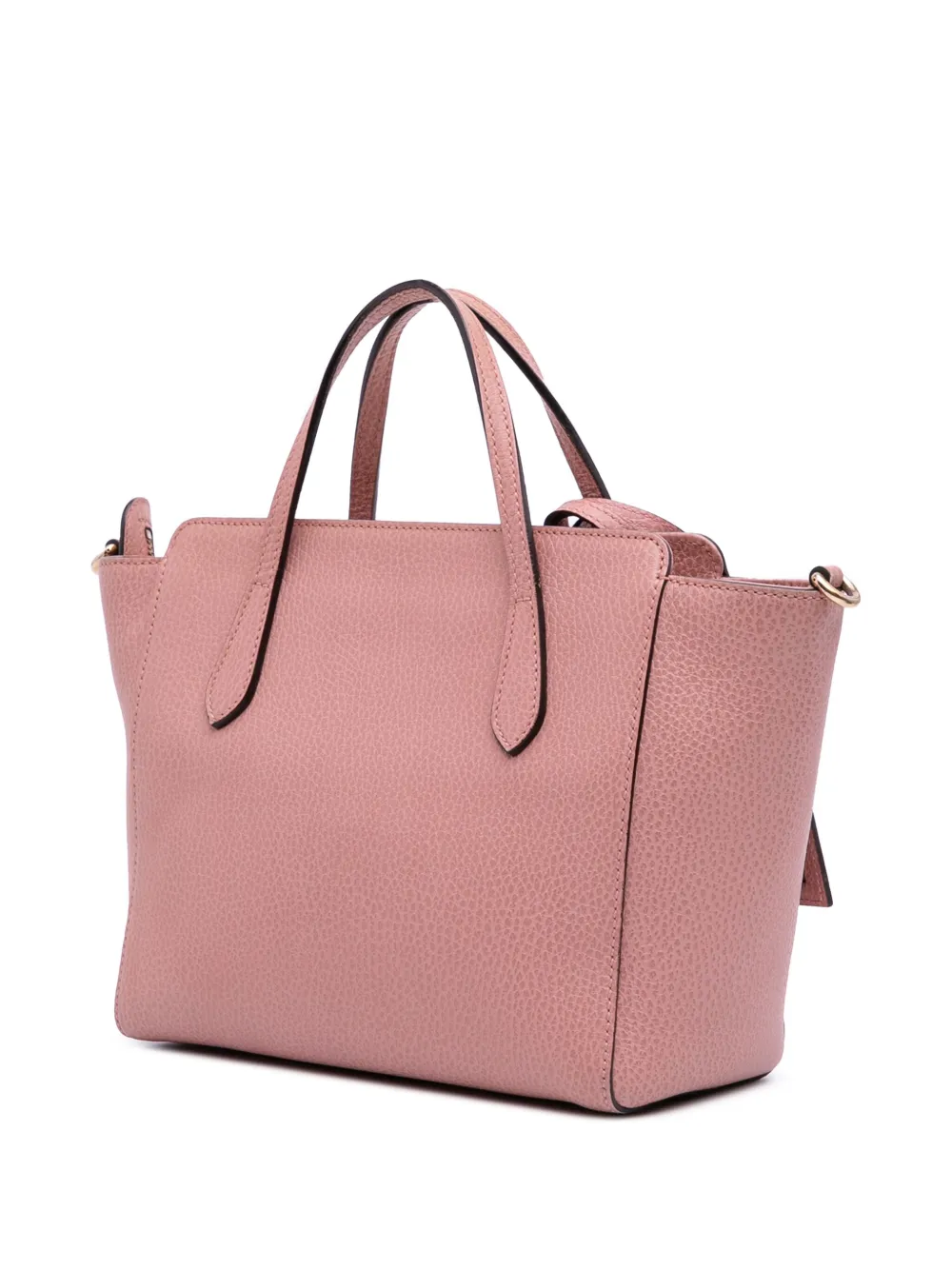Pre-owned Gucci 2016-2025 Mini Leather Swing Satchel In Pink