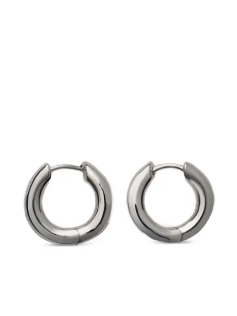 Annika Inez oblique hoops earrings 