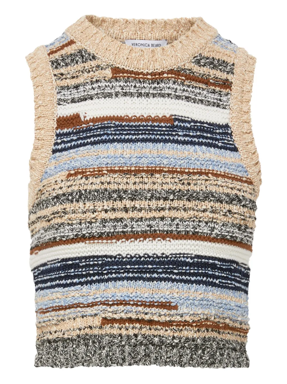 striped sleeveless sweater