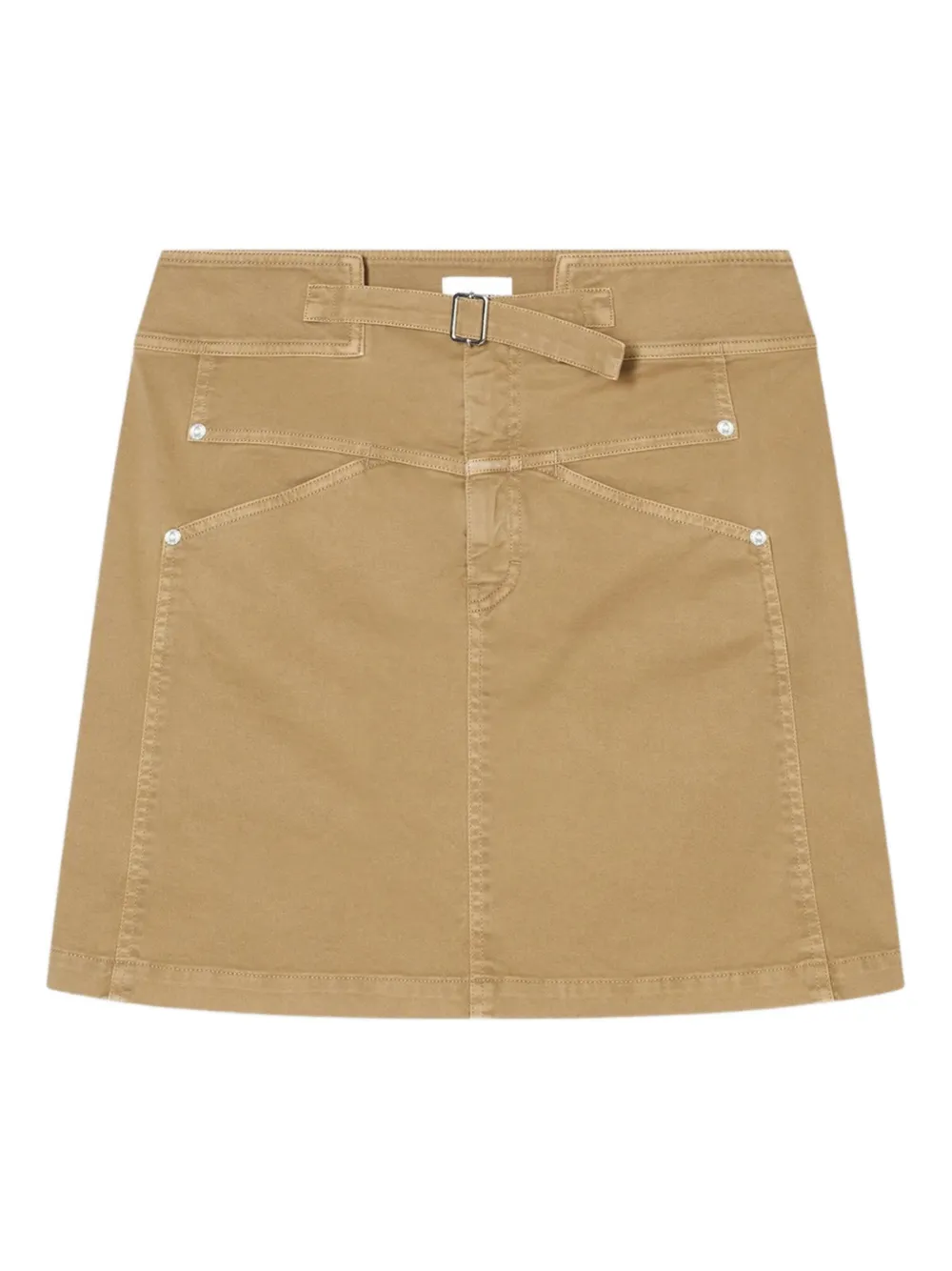belted mini skirt