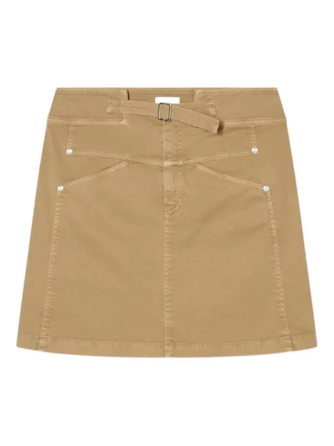Closed belted mini skirt