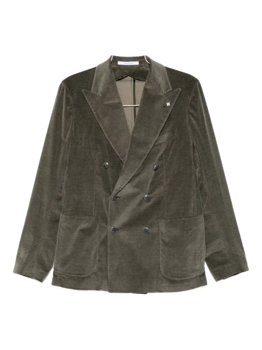 Tagliatore double-breasted corduroy blazer Groen