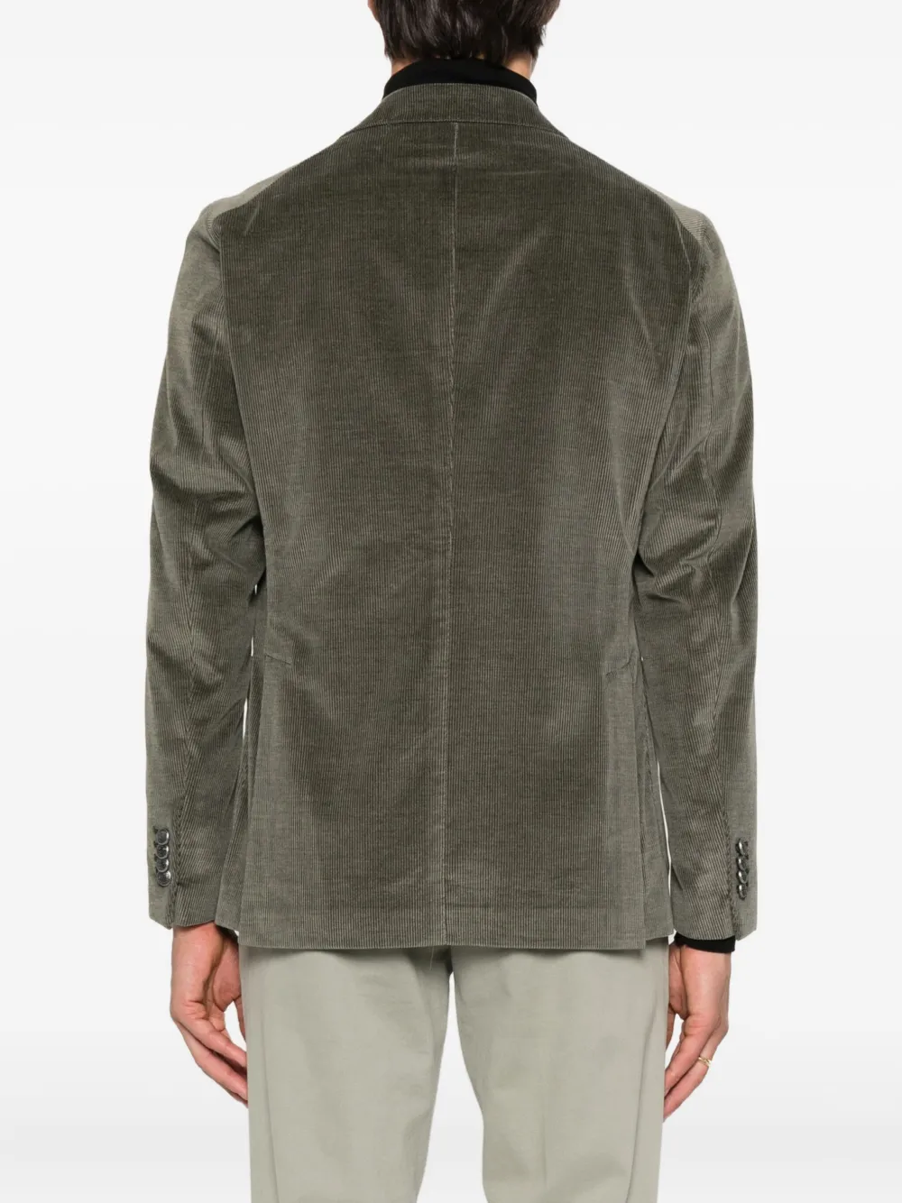 Tagliatore double-breasted corduroy blazer Groen