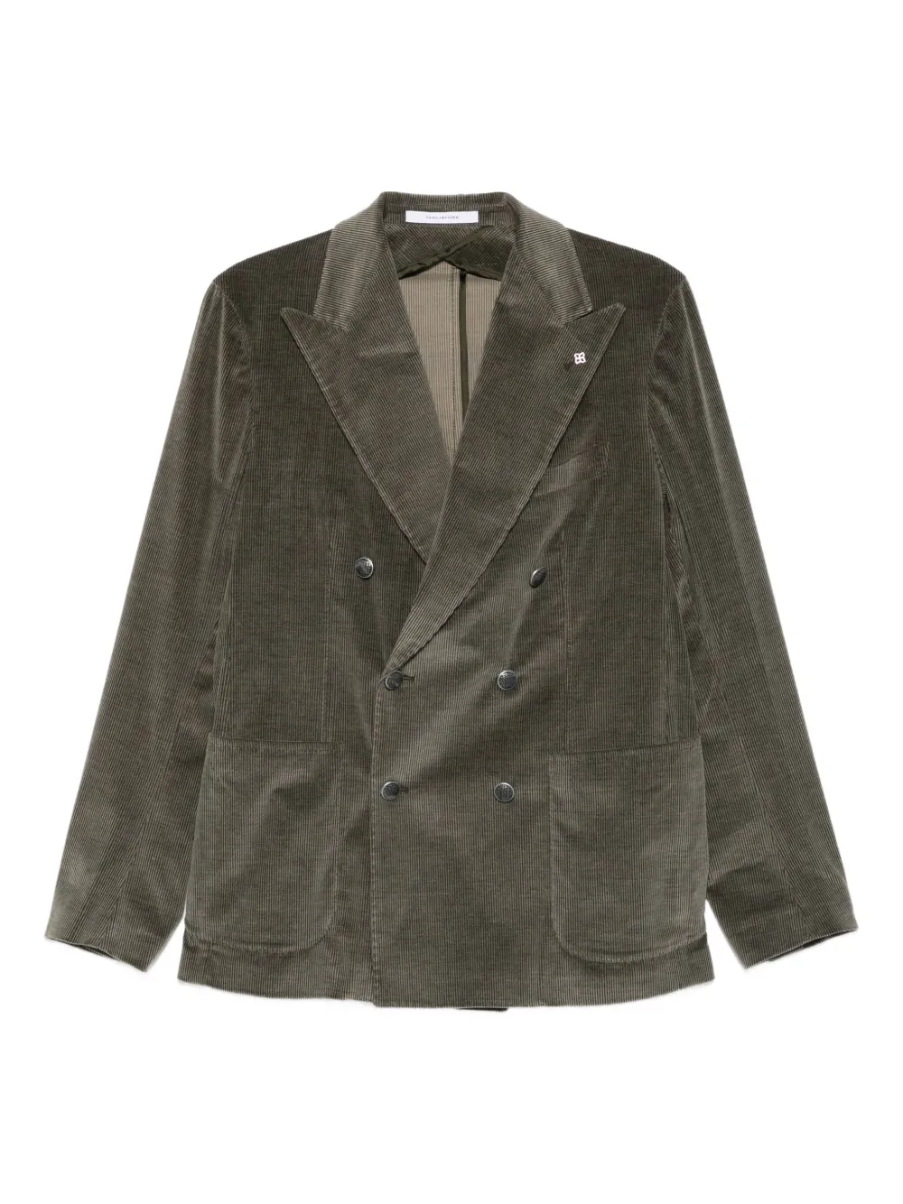 Tagliatore double-breasted corduroy blazer Groen